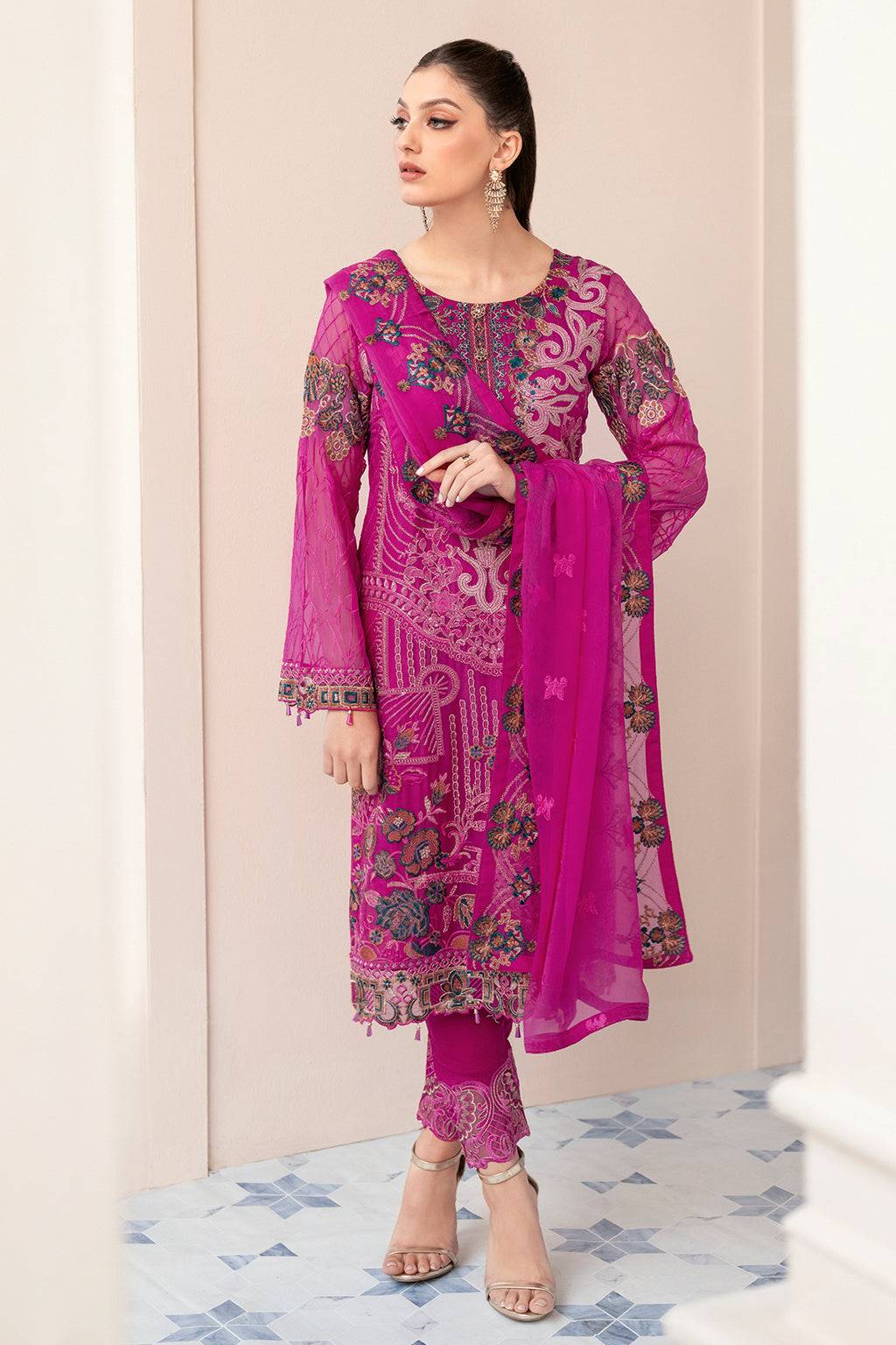 Ramsha | Rangoon Chiffon Collection 24 | D-912 - Pakistani Designer Dress - by Ramsha | Type: Formal - 100% Original at Saira Sultan