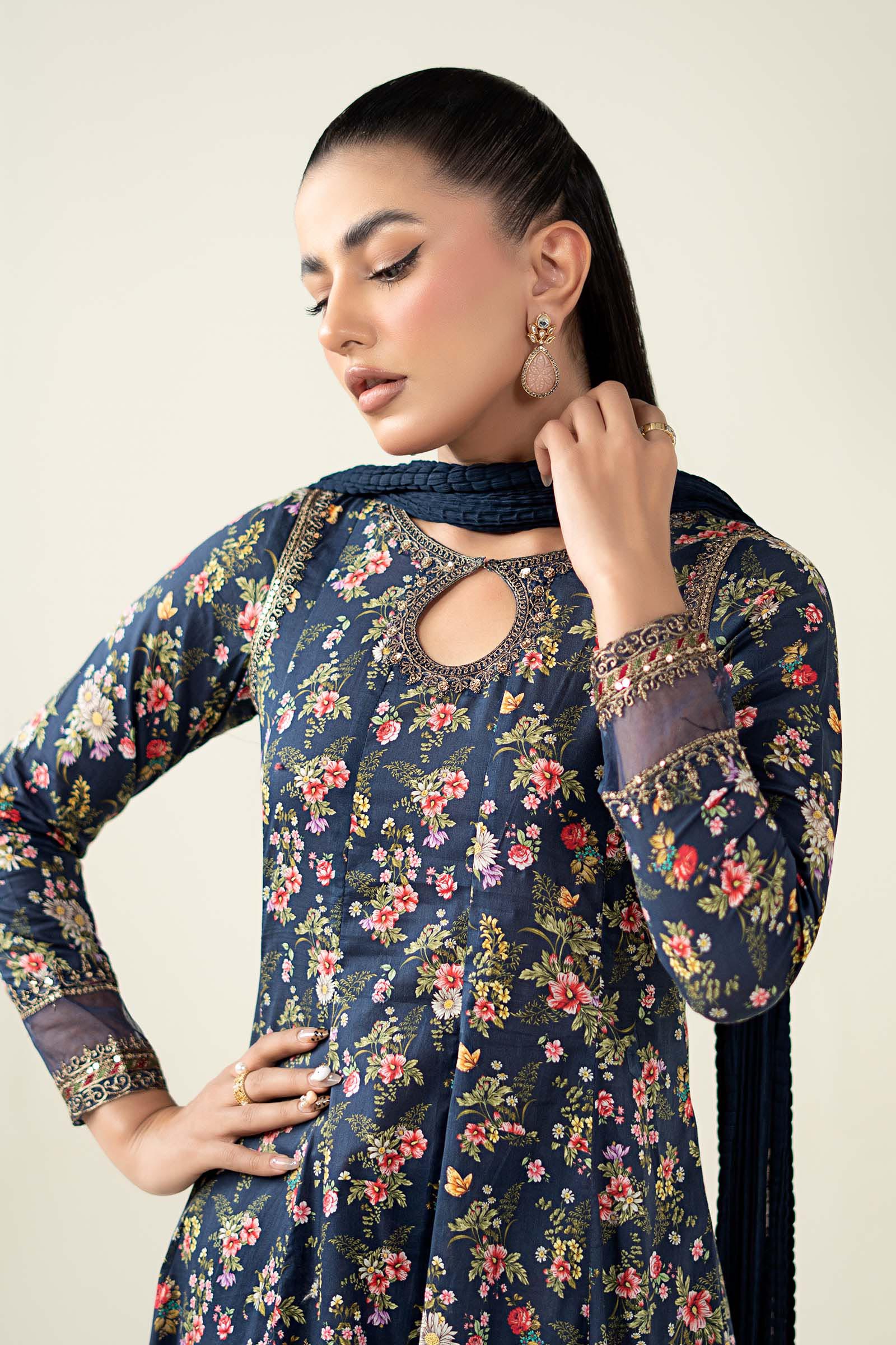 Maria B | Pre Fall Dresses | 3 Piece Printed Lawn Suit LL - Pakistani Designer Dress - by Maria B - Type : Ladies Clothes - 100% Original at Saira Sultan