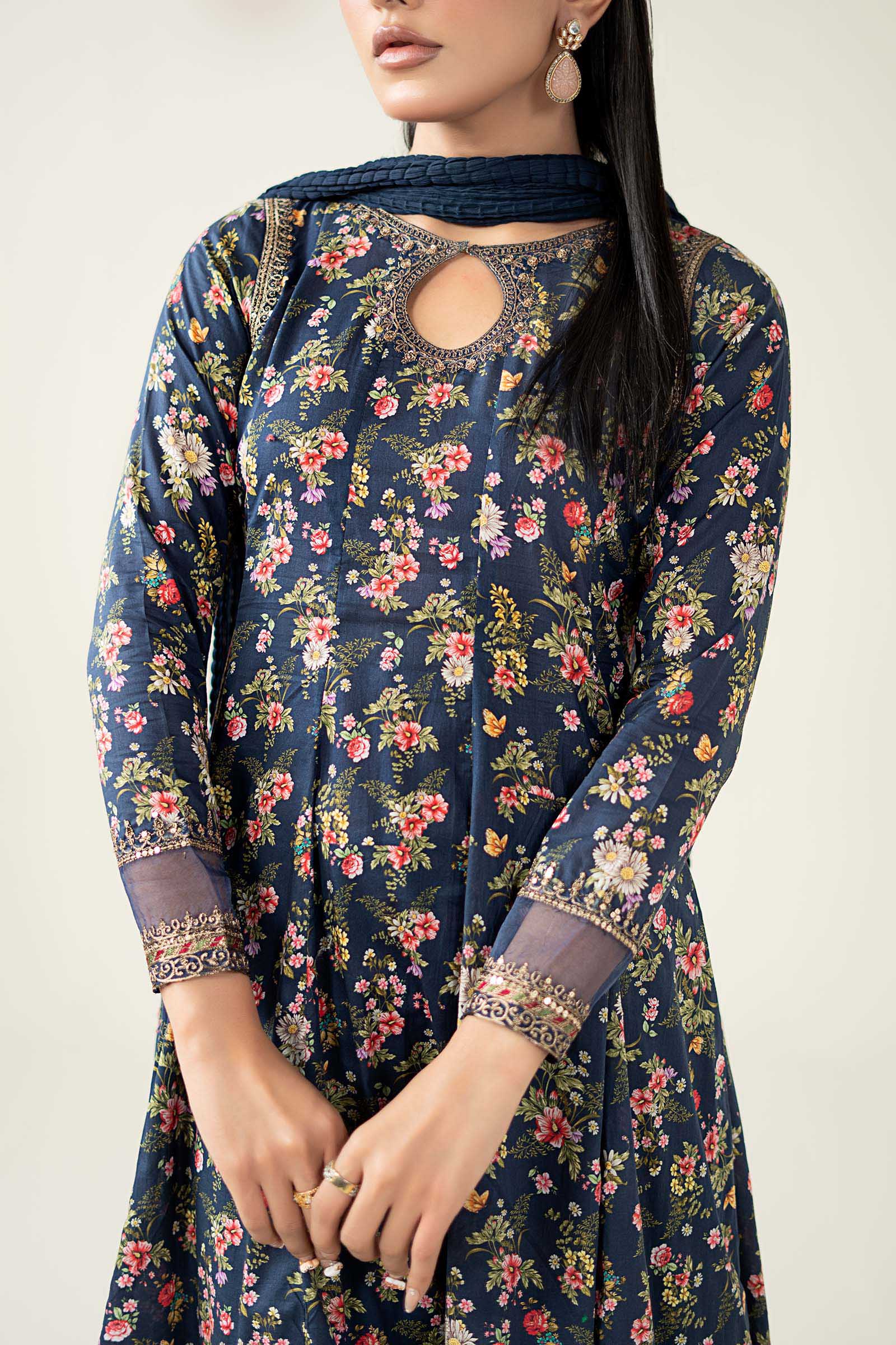 Maria B | Pre Fall Dresses | 3 Piece Printed Lawn Suit LL - Pakistani Designer Dress - by Maria B - Type : Ladies Clothes - 100% Original at Saira Sultan