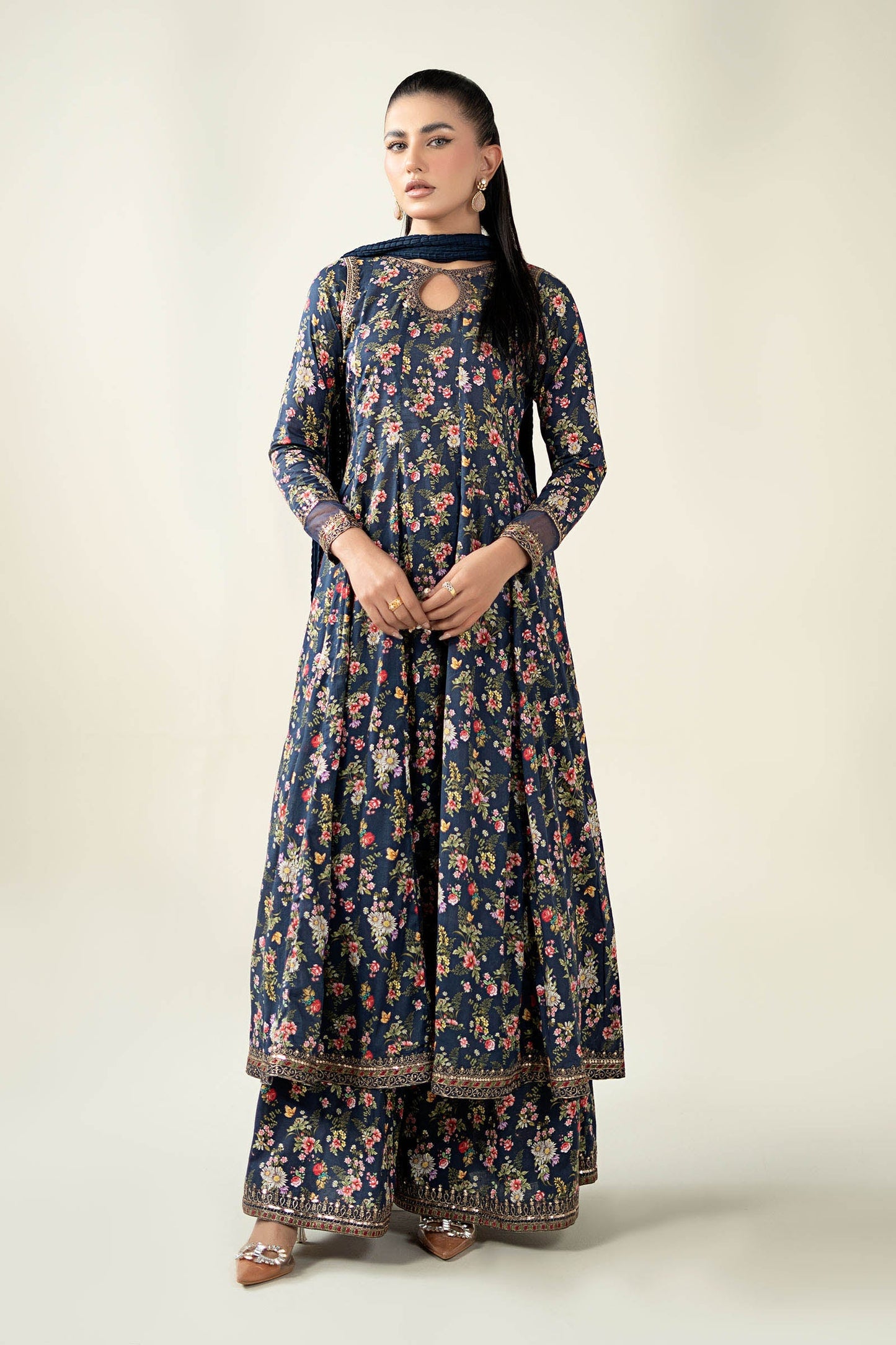 Maria B | Pre Fall Dresses | 3 Piece Printed Lawn Suit LL - Pakistani Designer Dress - by Maria B - Type : Ladies Clothes - 100% Original at Saira Sultan