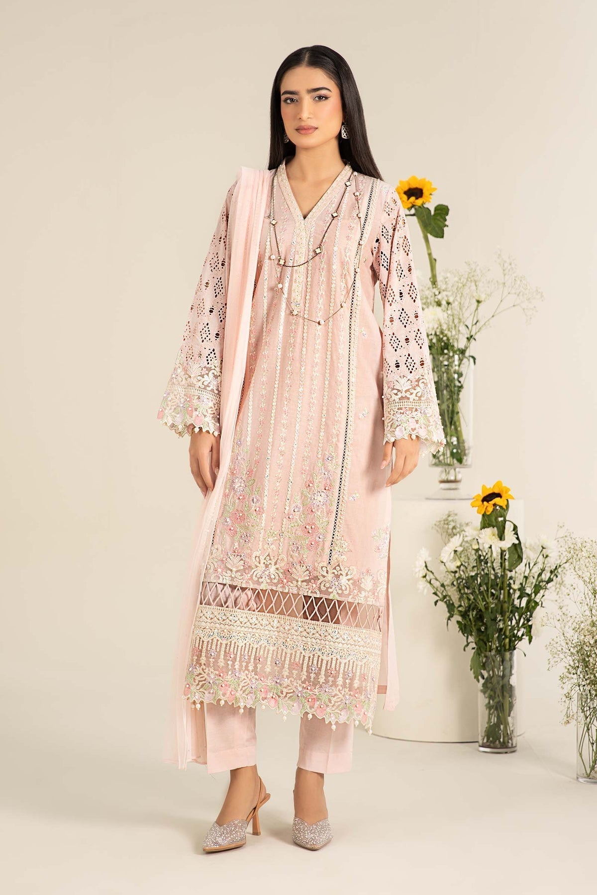 Maria B | Formal Wears | DW-EF25-07 XS Pink Lawn
