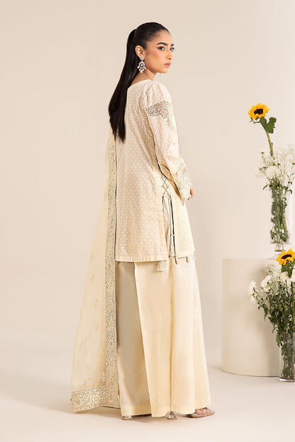Maria B | Casual Pret 25 | DW-EF25-99 S Ivory Lawn