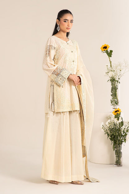 Maria B | Casual Pret 25 | DW-EF25-99 XL Ivory Lawn