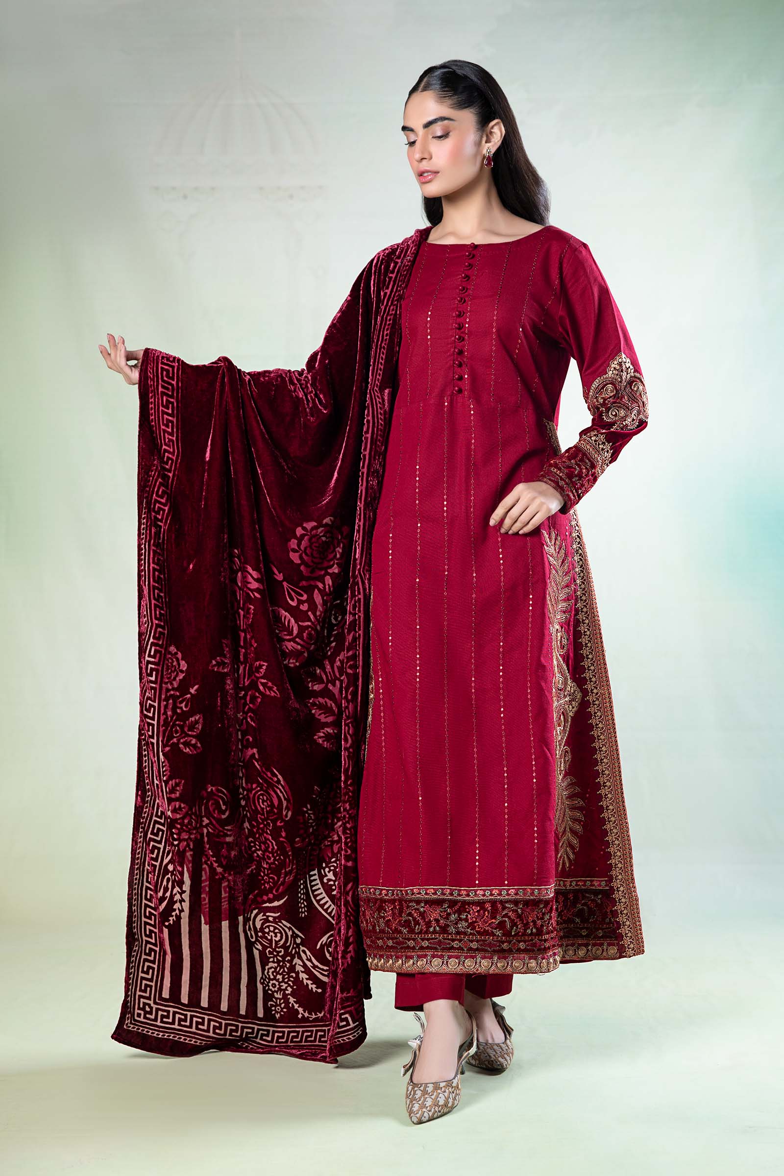 Maira B | Ready to Wear | DW-W24-146 XS Maroon