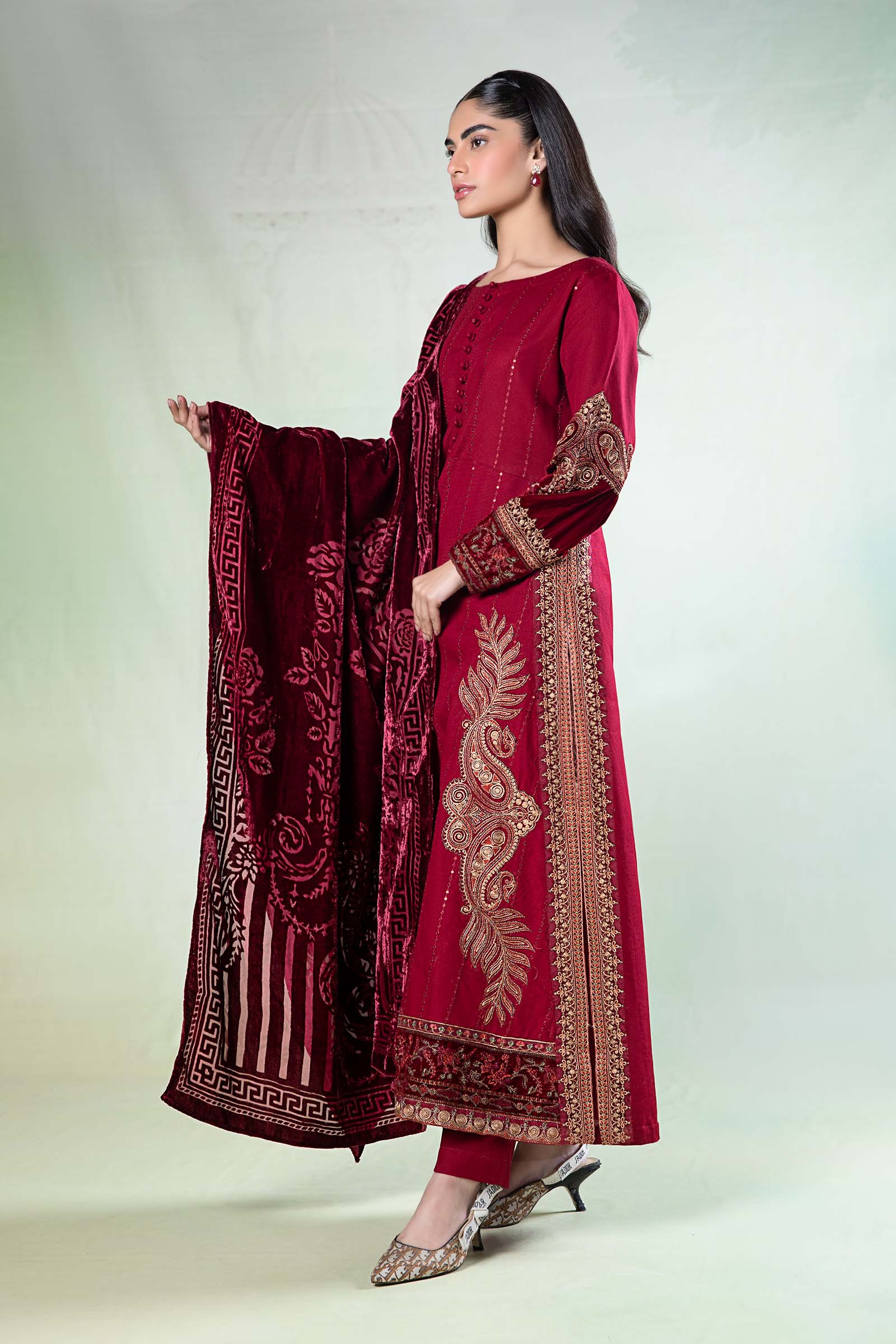 Maira B | Ready to Wear | DW-W24-146 L Maroon