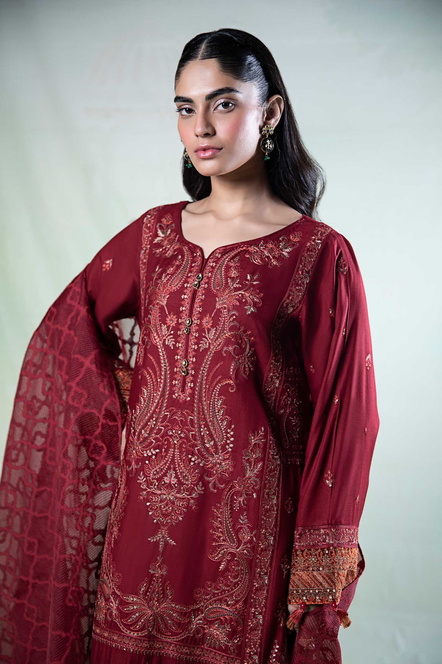 Maira B | Ready to Wear | DW-W24-22 S Maroon
