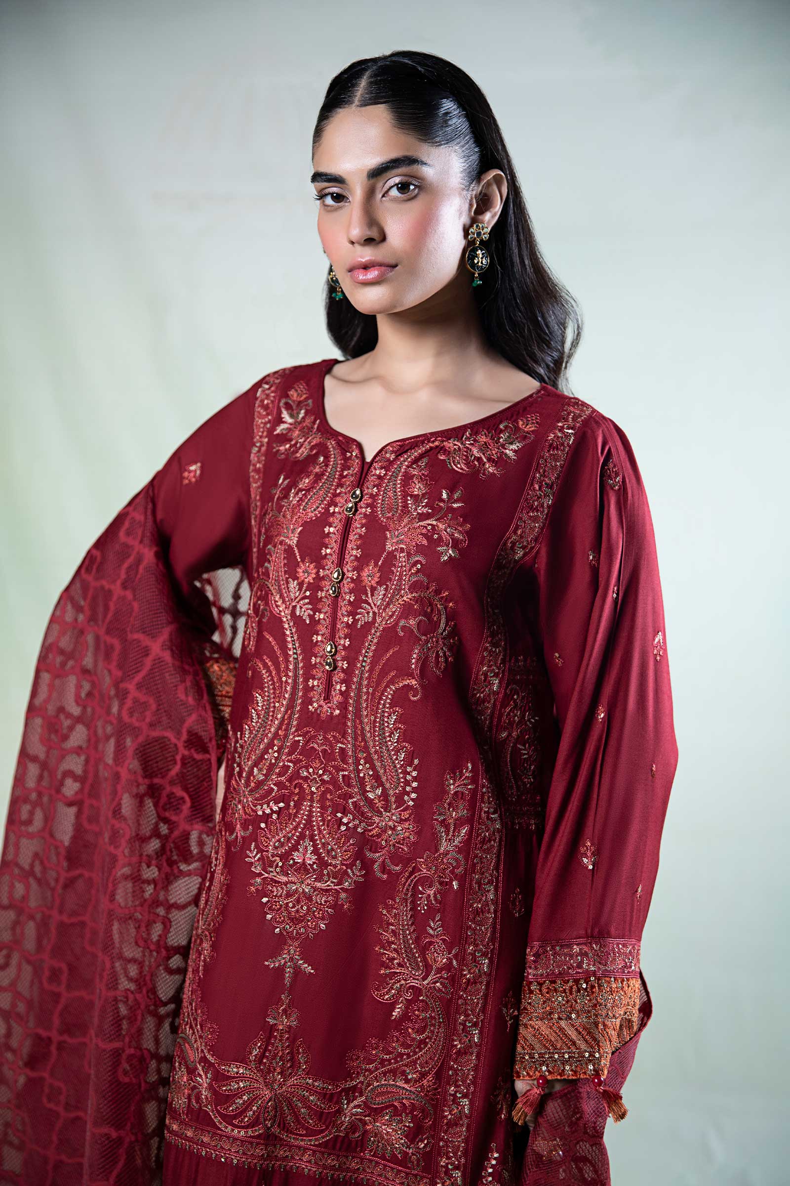Maira B | Ready to Wear | DW-W24-22 S Maroon