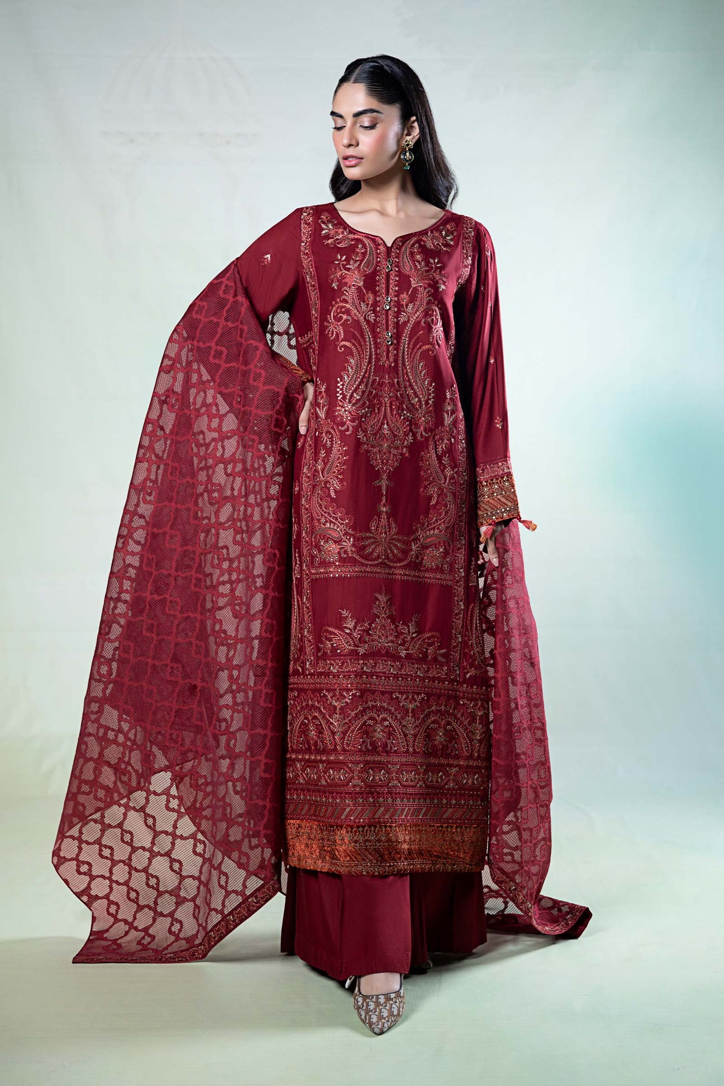 Maira B | Ready to Wear | DW-W24-22 XS Maroon