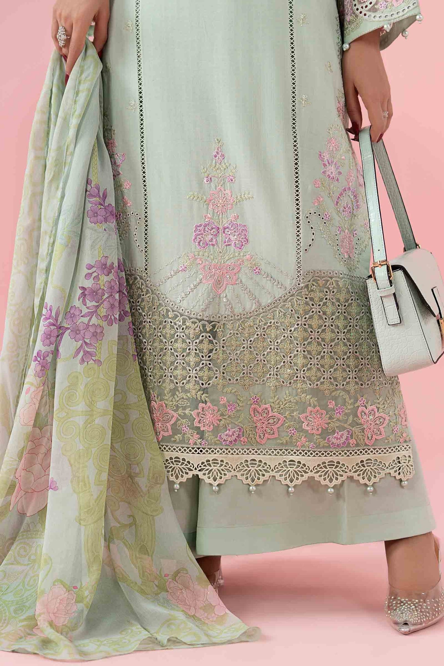 Maria B | Luxury Pret 25 | DW-EA25-05 XL Pastel Mint Dobby