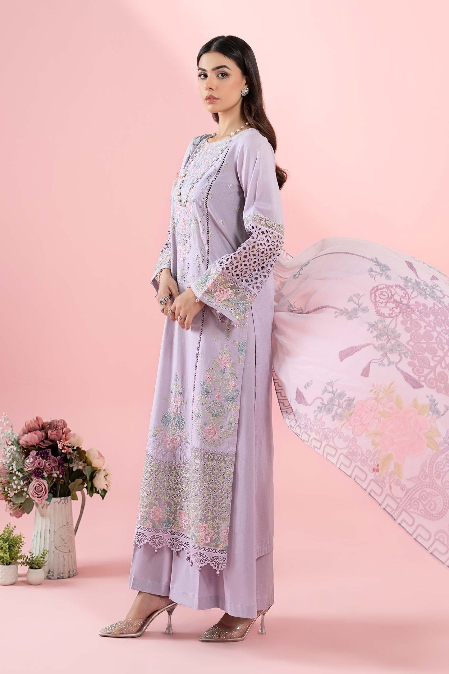 Maria B | Luxury Pret 25 | DW-EA25-05 S Lilac Dobby