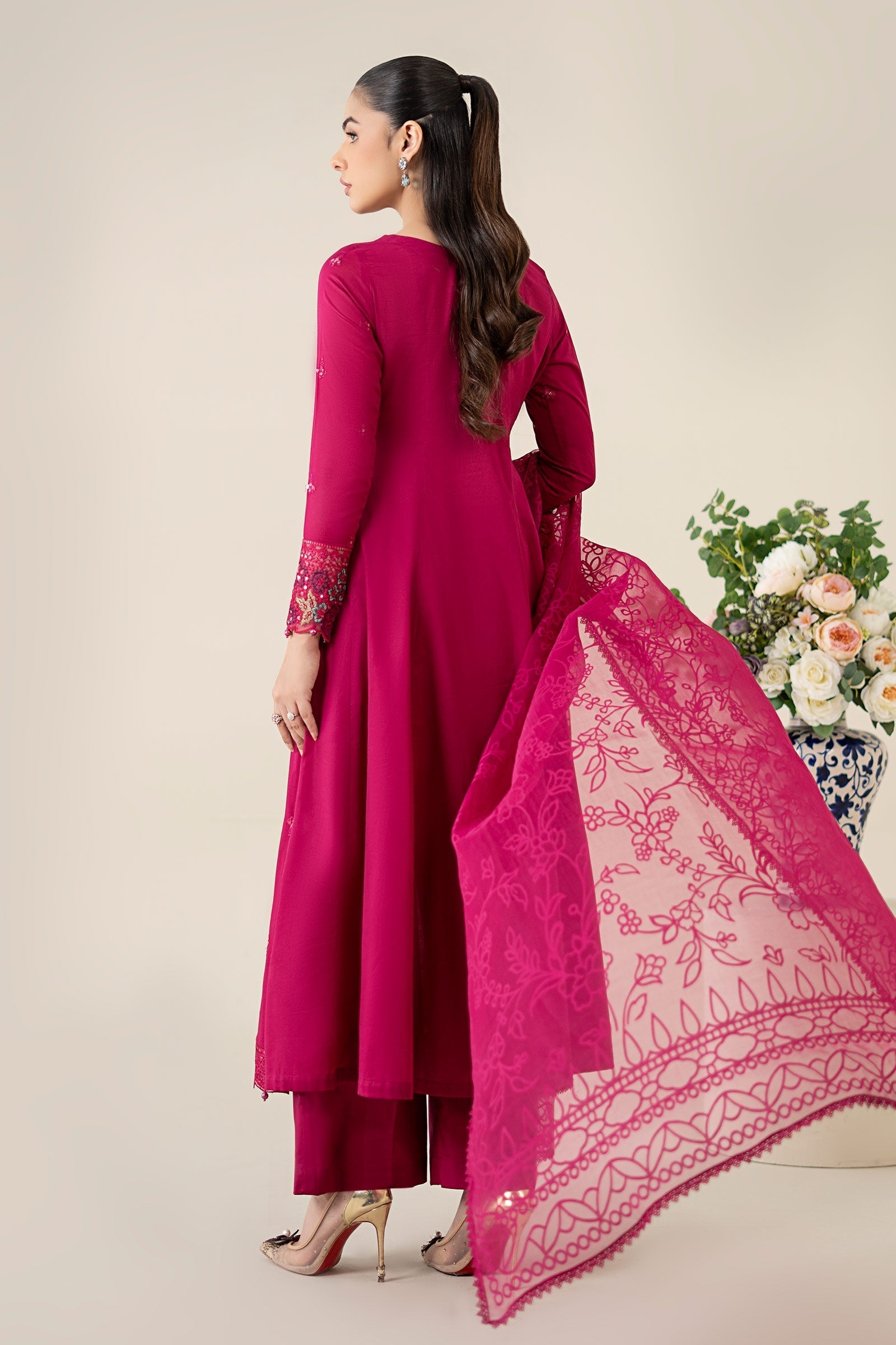 Maria B | Luxury Pret 25 | DW-EA25-08 M Candy Pink Lawn