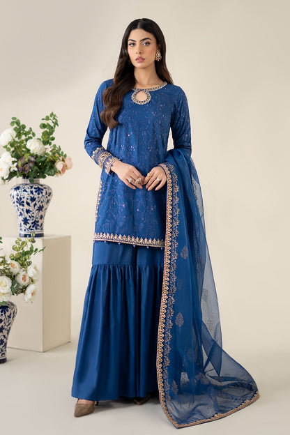 Maria B | Luxury Pret 25 | DW-EA25-11 XS Electric Blue Lawn