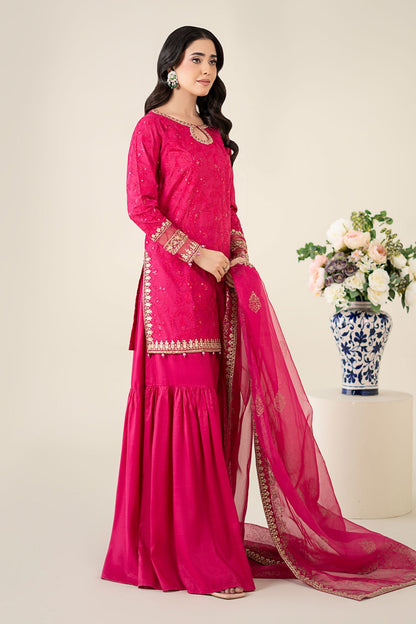 Maria B | Luxury Pret 25 | DW-EA25-11 L Lipstick Pink Lawn