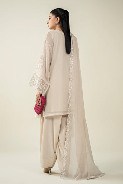 Maria B | Pre Fall Dresses | 3 Piece Embroidered Cotton Net Suit QQ - Pakistani Designer Dress - by Maria B - Type : Ladies Clothes - 100% Original at Saira Sultan