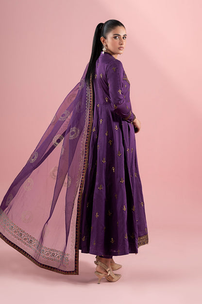 Maria B | Luxury Pret 25 | DW-EA25-12 S Dark Purple Lawn