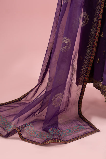 Maria B | Luxury Pret 25 | DW-EA25-12 XL Dark Purple Lawn