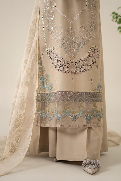 Maria B | Luxury Pret 25 | DW-EA25-16 L Pale Brown Dobby