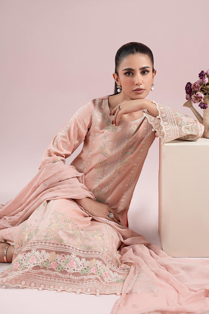 Maria B | Luxury Pret 25 | DW-EA25-25 XL Light Pink Dobby