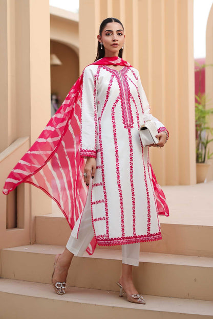Maria B | Luxury Pret 25 | DW-EA25-60 L White Lawn