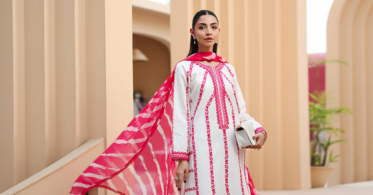 Maria B | Luxury Pret 25 | DW-EA25-60 M White Lawn