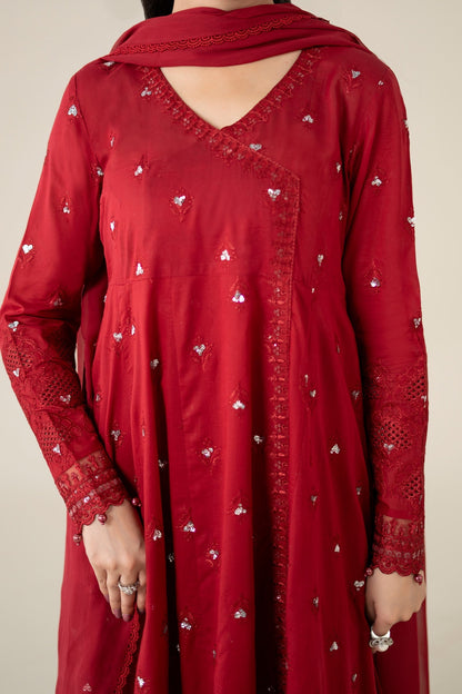 Maria B | Luxury Pret 25 | DW-EA25-61 XL Red Lawn