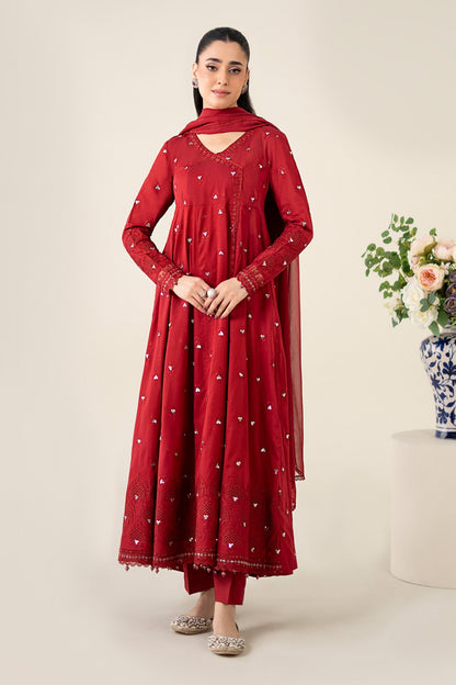 Maria B | Luxury Pret 25 | DW-EA25-61 XS Red Lawn