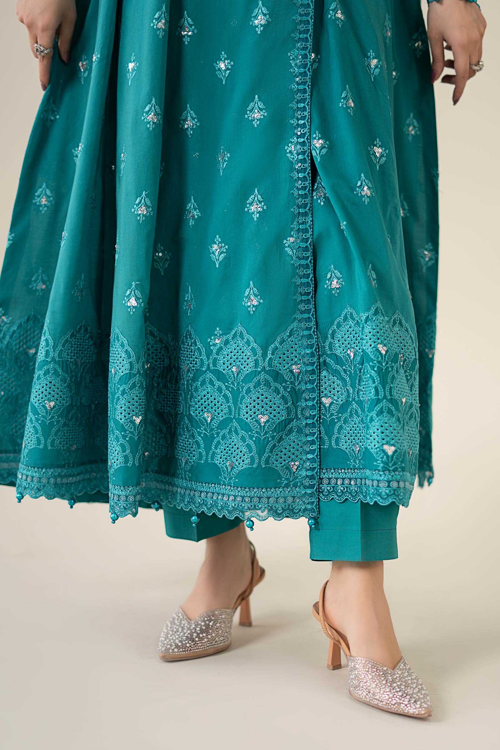 Maria B | Luxury Pret 25 | DW-EA25-61 M Teal Lawn