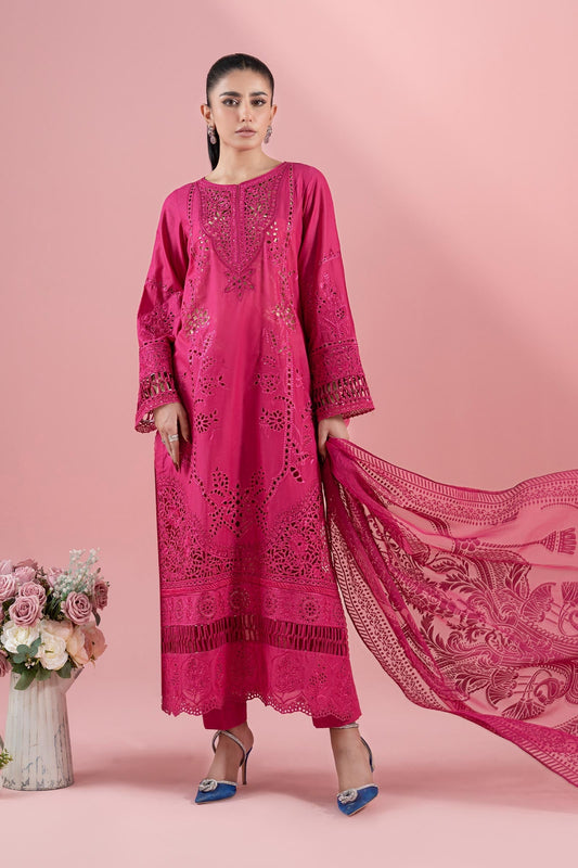 Maria B | Luxury Pret 25 | DW-EA25-74 XS Candy Pink Lawn