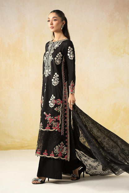 Maria B | Formal Wears | DW-EF25-03 XL Black Jacquard Lawn