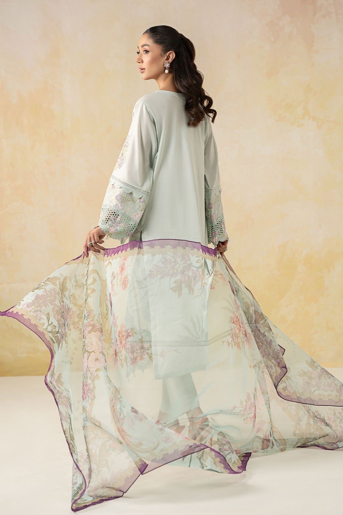 Maria B | Formal Wears | DW-EF25-04 S Ice Blue Lawn