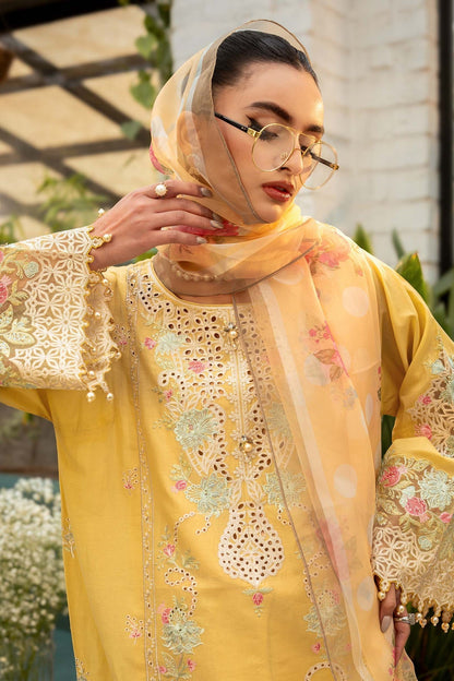 Maria B | Casual Pret 25 | DW-EF25-05/A M Yellow Lawn