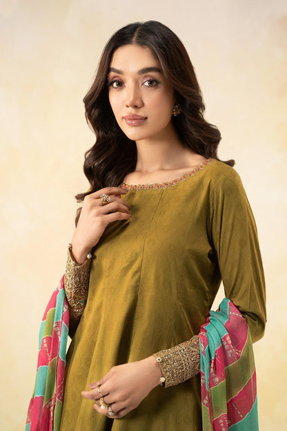 Maria B | Formal Wears | DW-EF25-10 M Mustard Jacquard Lawn