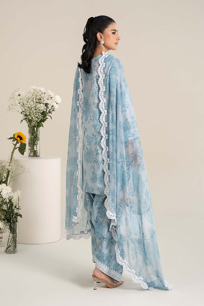 Maria B | Formal Wears | DW-EF25-124 S Sky Blue Lawn