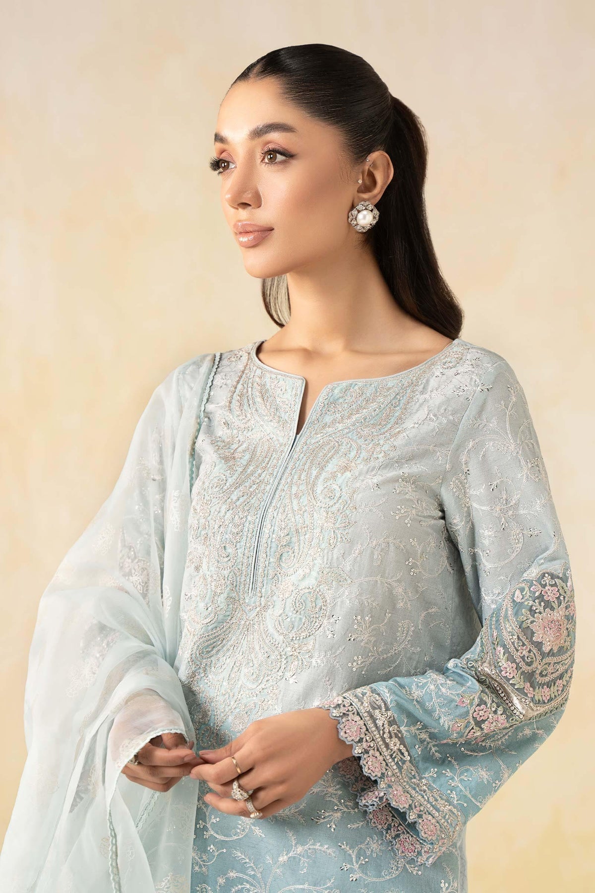 Maria B | Formal Wears | DW-EF25-13 M Light Blue Lawn