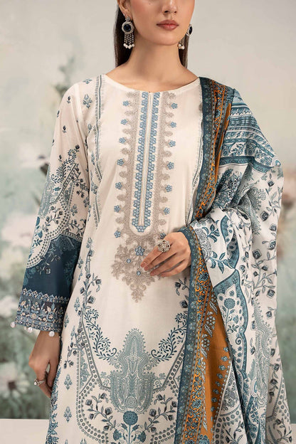 Maria B | Casual Pret 25 | DW-EF25-14 M Off White Lawn