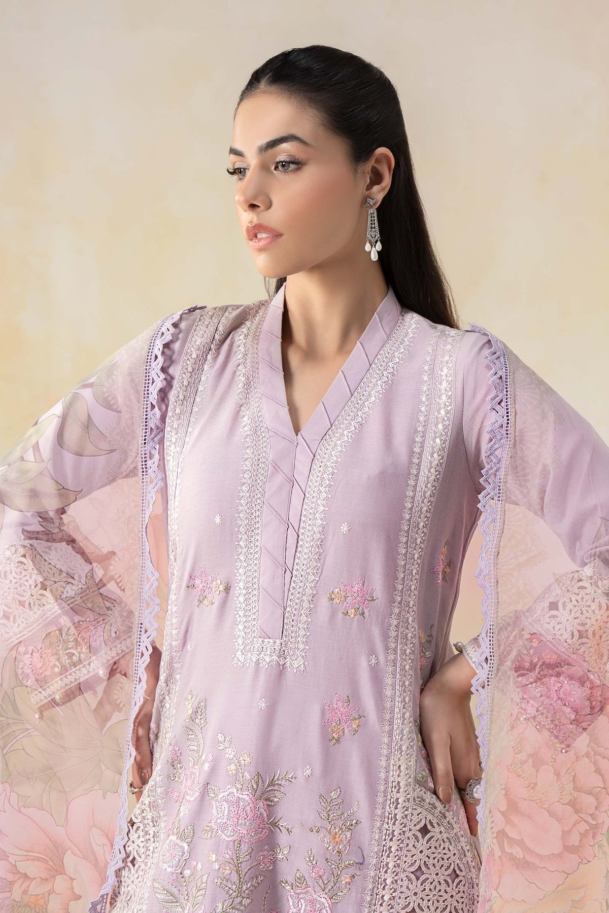 Maria B | Formal Wears | DW-EF25-151 M Lilac Lawn