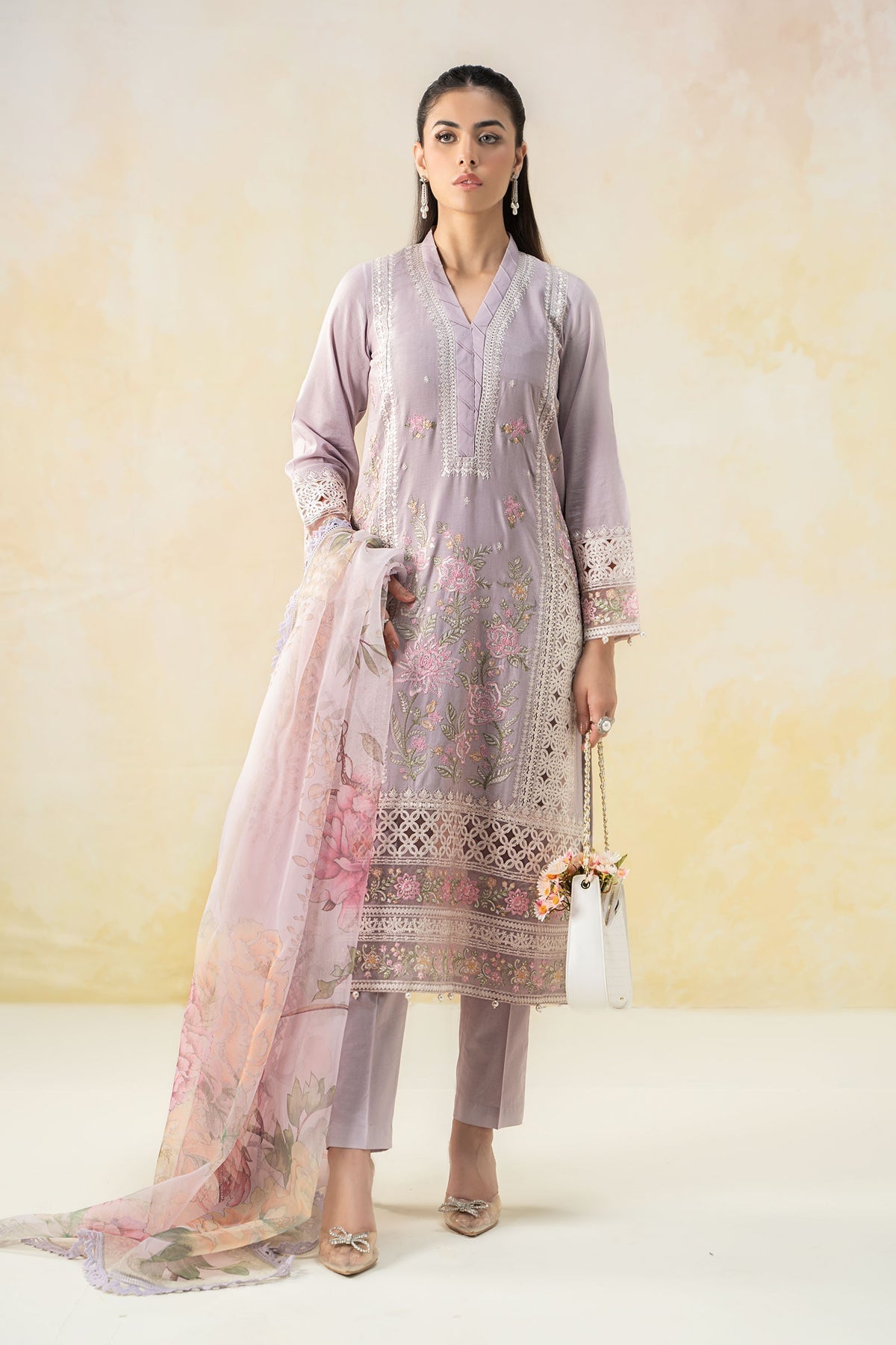 Maria B | Formal Wears | DW-EF25-151 XS Lilac Lawn