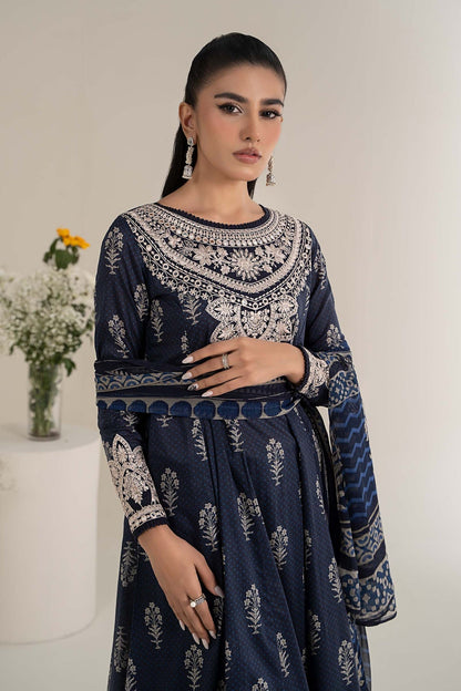 Maria B | Formal Wears | DW-EF25-22 L Navy Blue Lawn