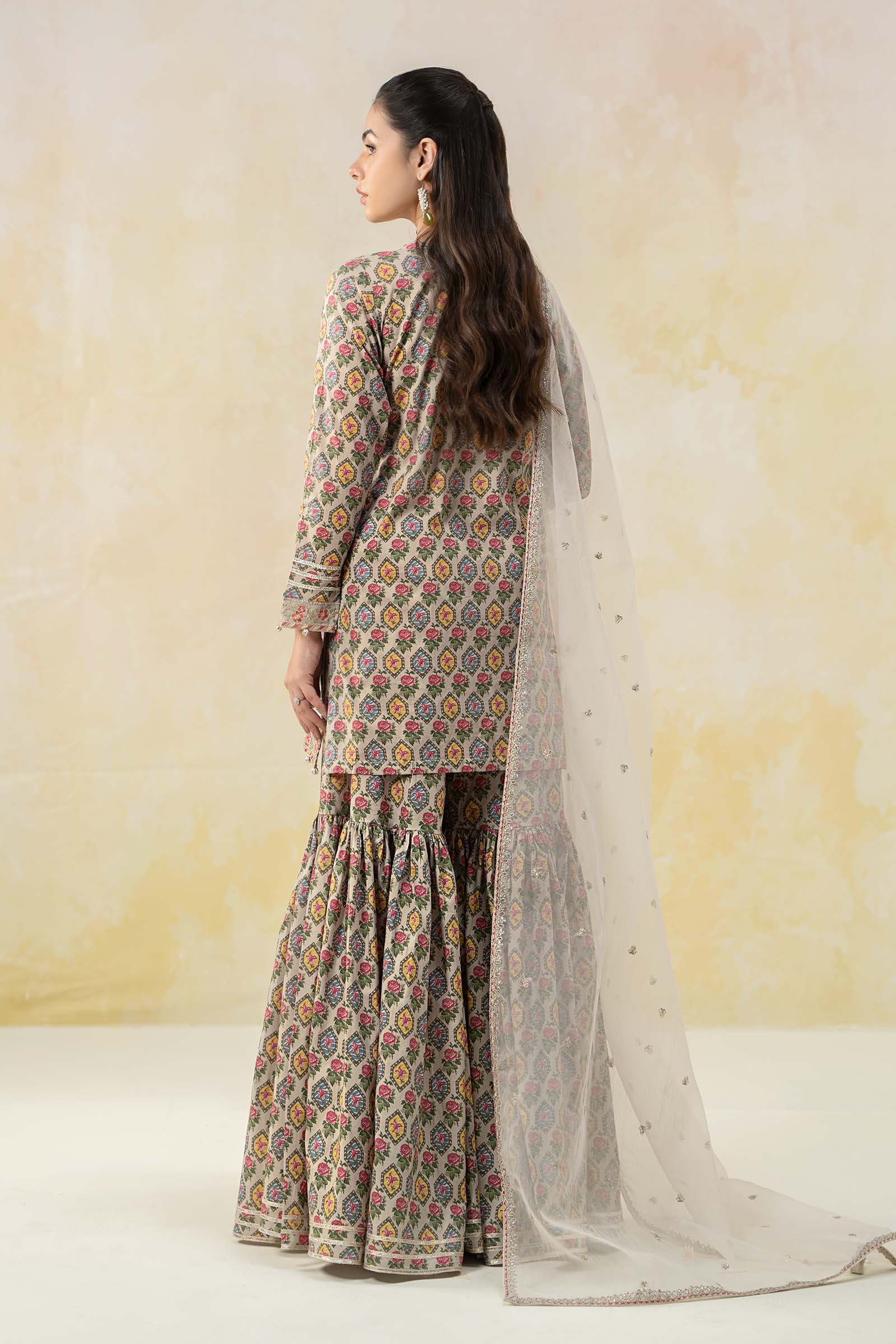 Maria B | Luxury Pret 25 | DW-EF25-25 S Off White Lawn