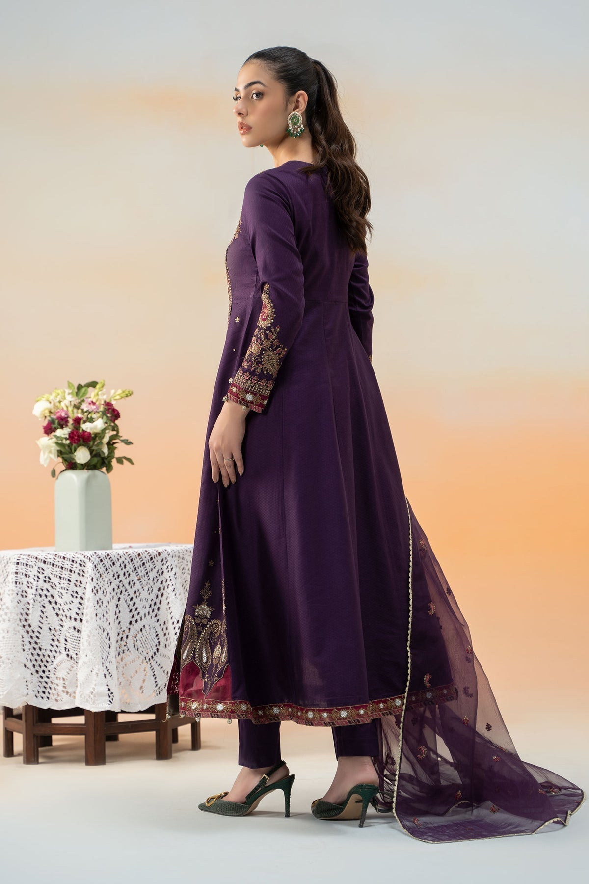 Maria B | Formal Wears | DW-EF25-40 S Plum Lawn