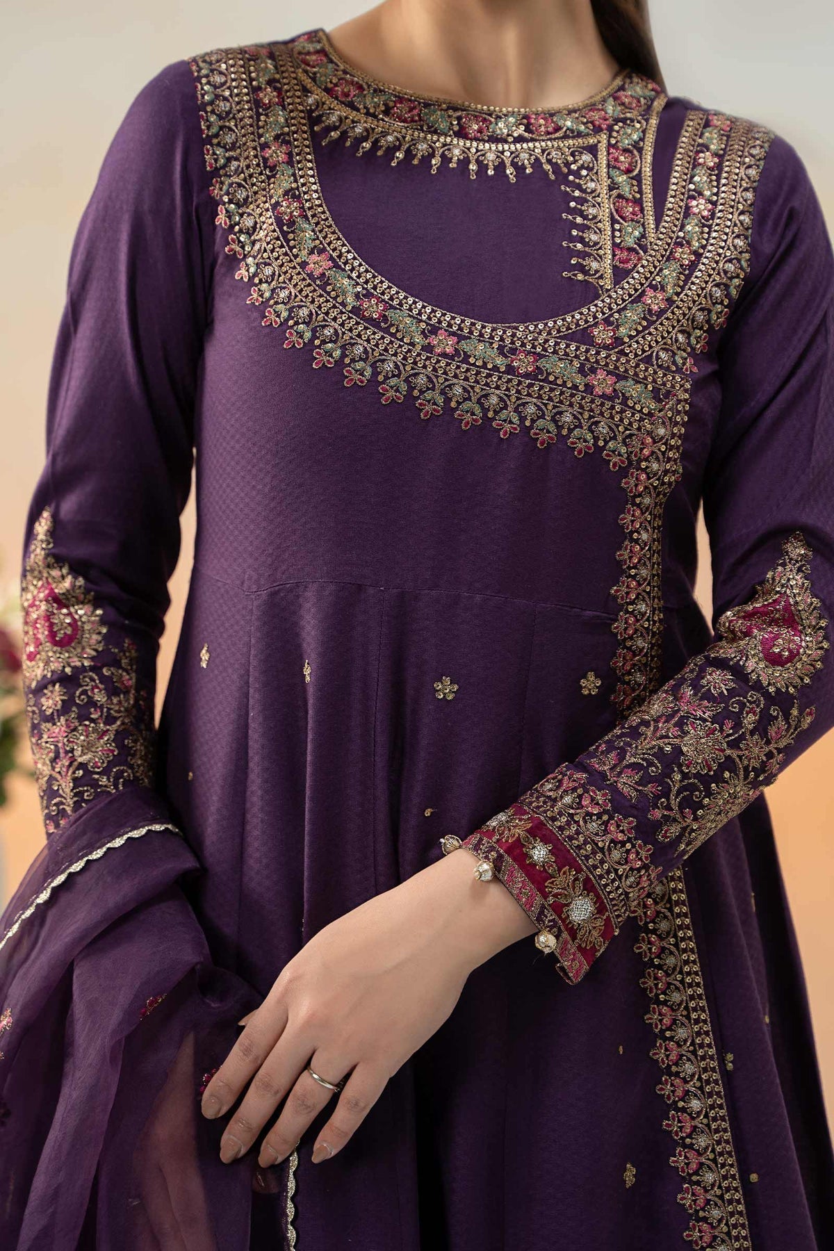 Maria B | Formal Wears | DW-EF25-40 M Plum Lawn