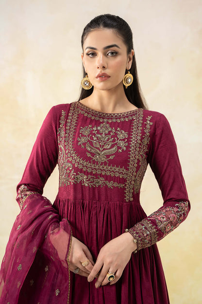 Maria B | Luxury Pret 25 | DW-EF25-43 M Magenta Lawn