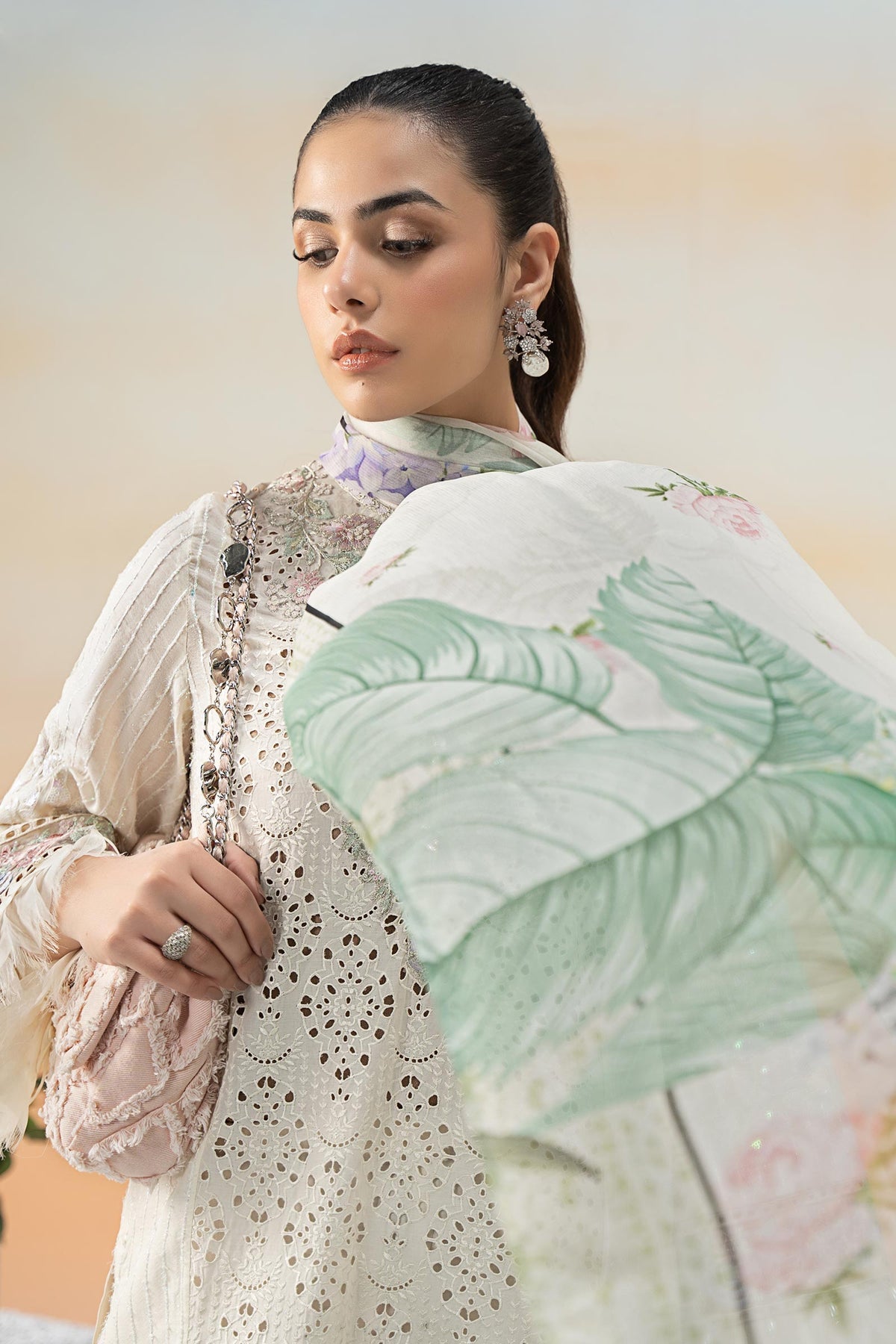 Maria B | Formal Wears | DW-EF25-66 L Off White Lawn
