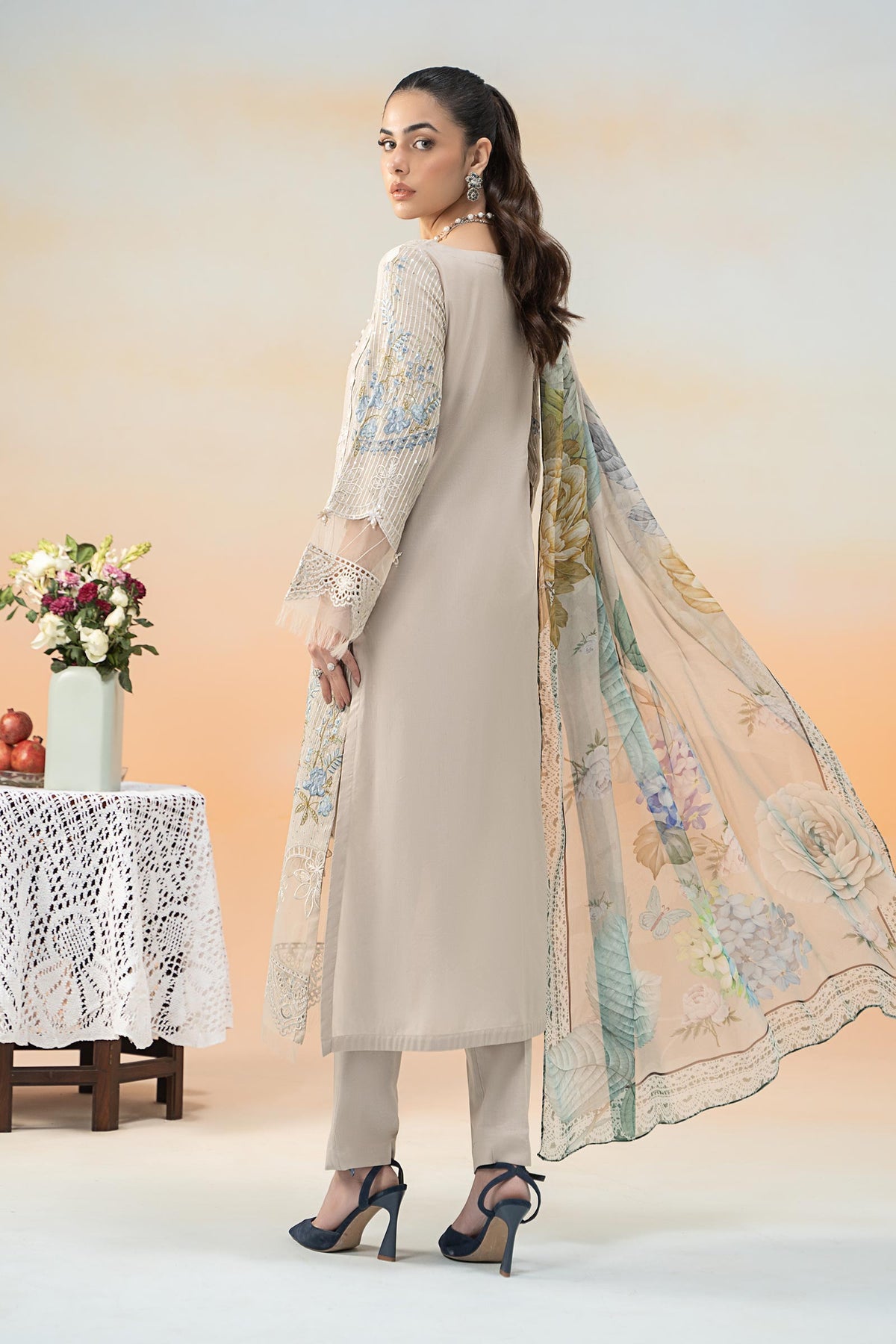 Maria B | Formal Wears | DW-EF25-67 S Coffee Lawn