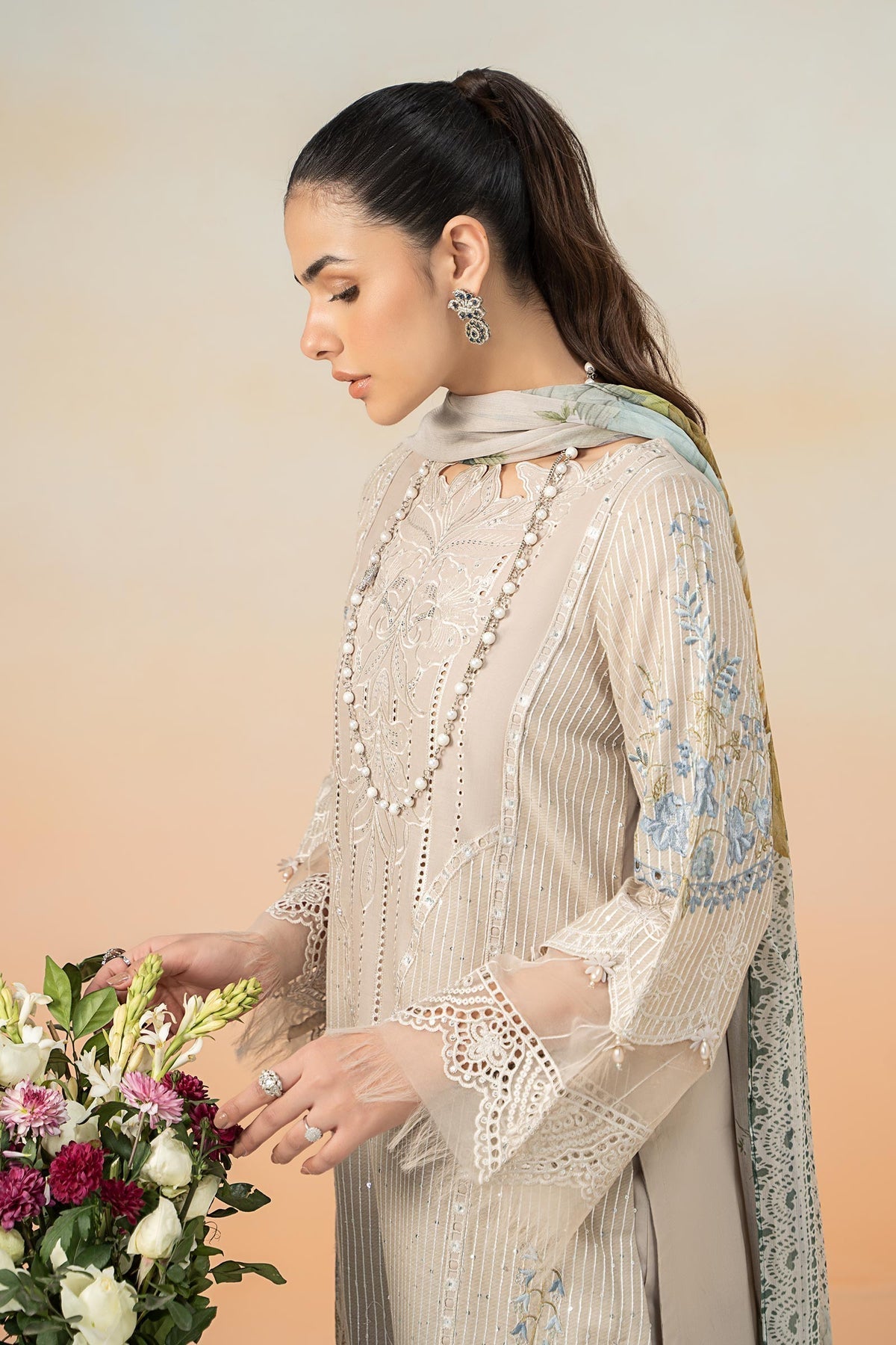 Maria B | Formal Wears | DW-EF25-67 L Coffee Lawn