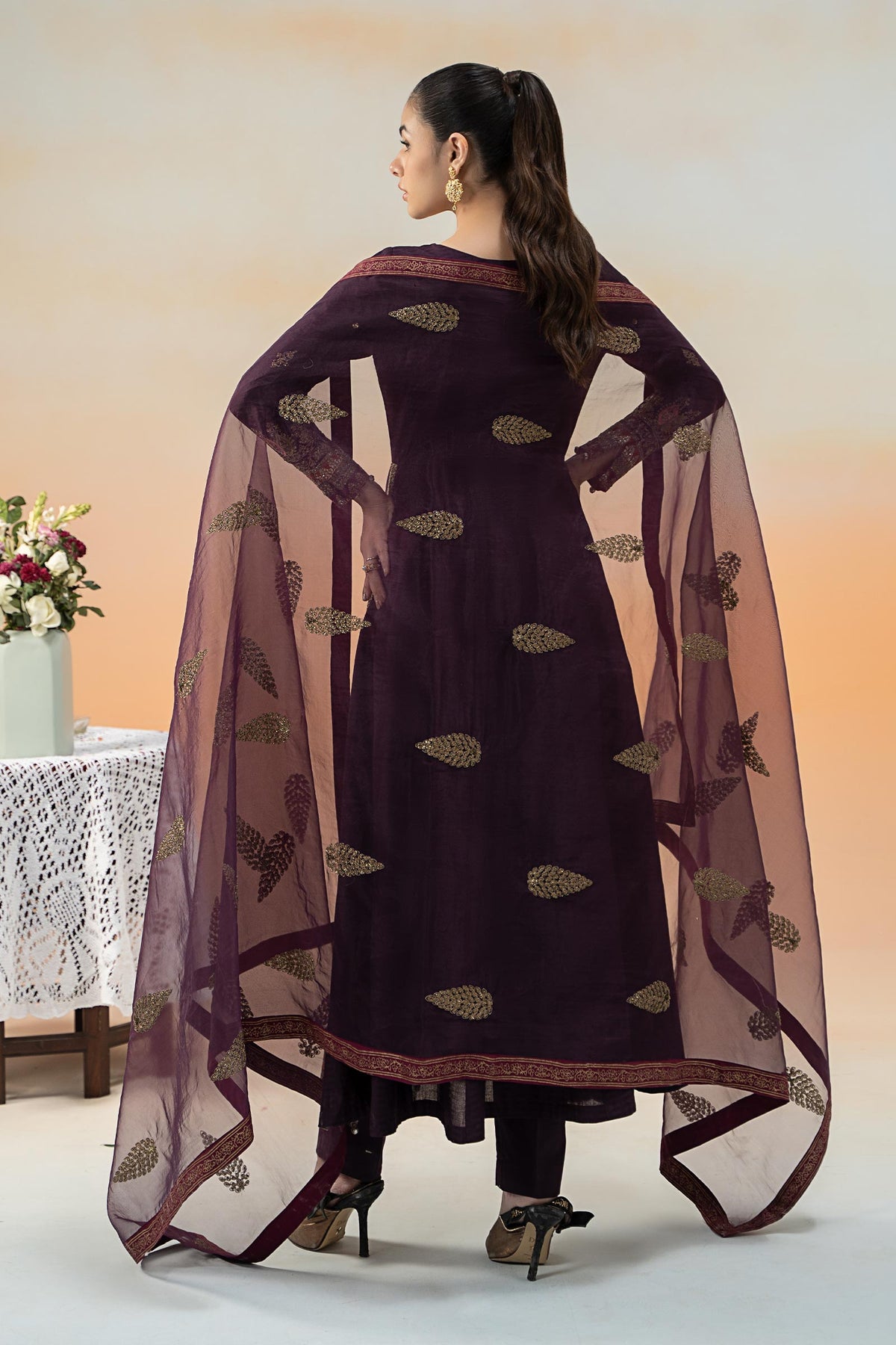 Maria B | Formal Wears | DW-EF25-68 S Plum Lawn