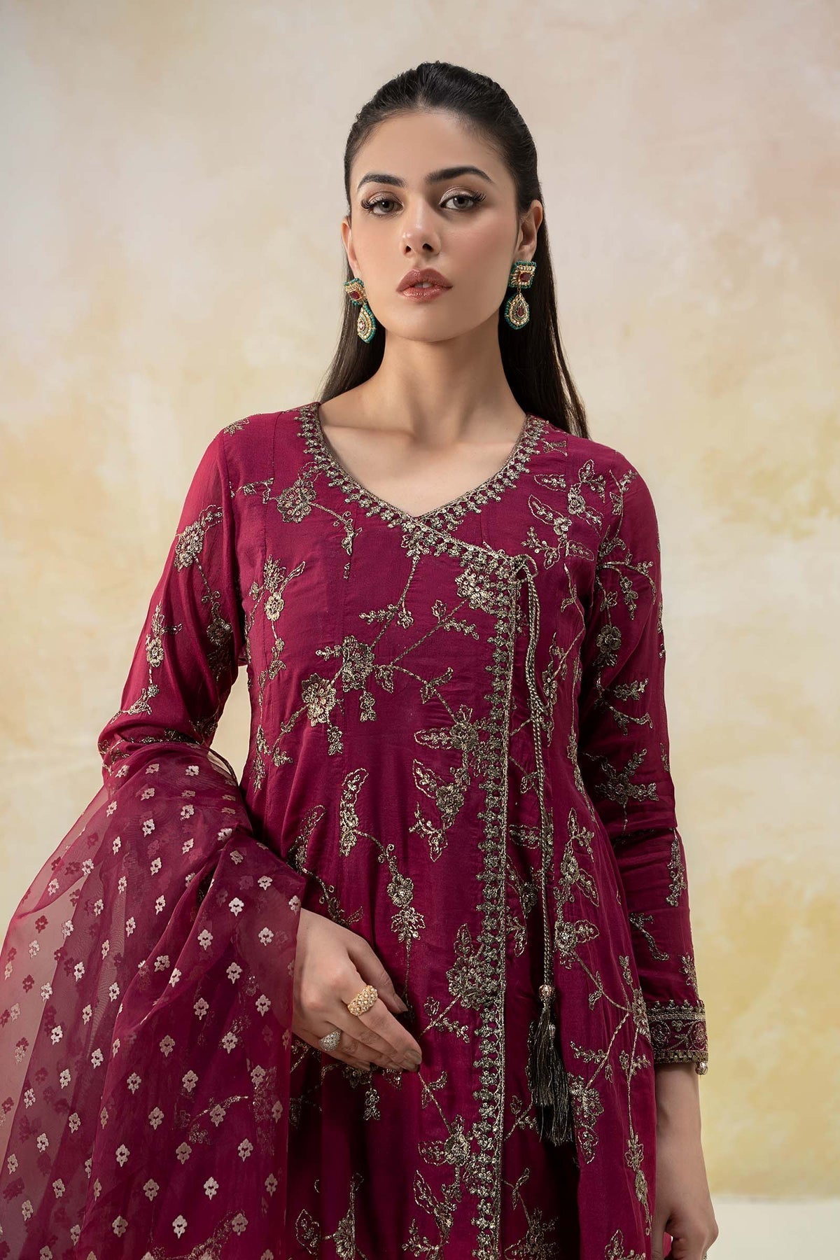 Maria B | Formal Wears | DW-EF25-78 L Magenta Paper Cotton