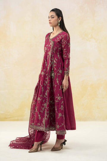 Maria B | Luxury Pret 25 | DW-EF25-78 L Magenta Paper Cotton