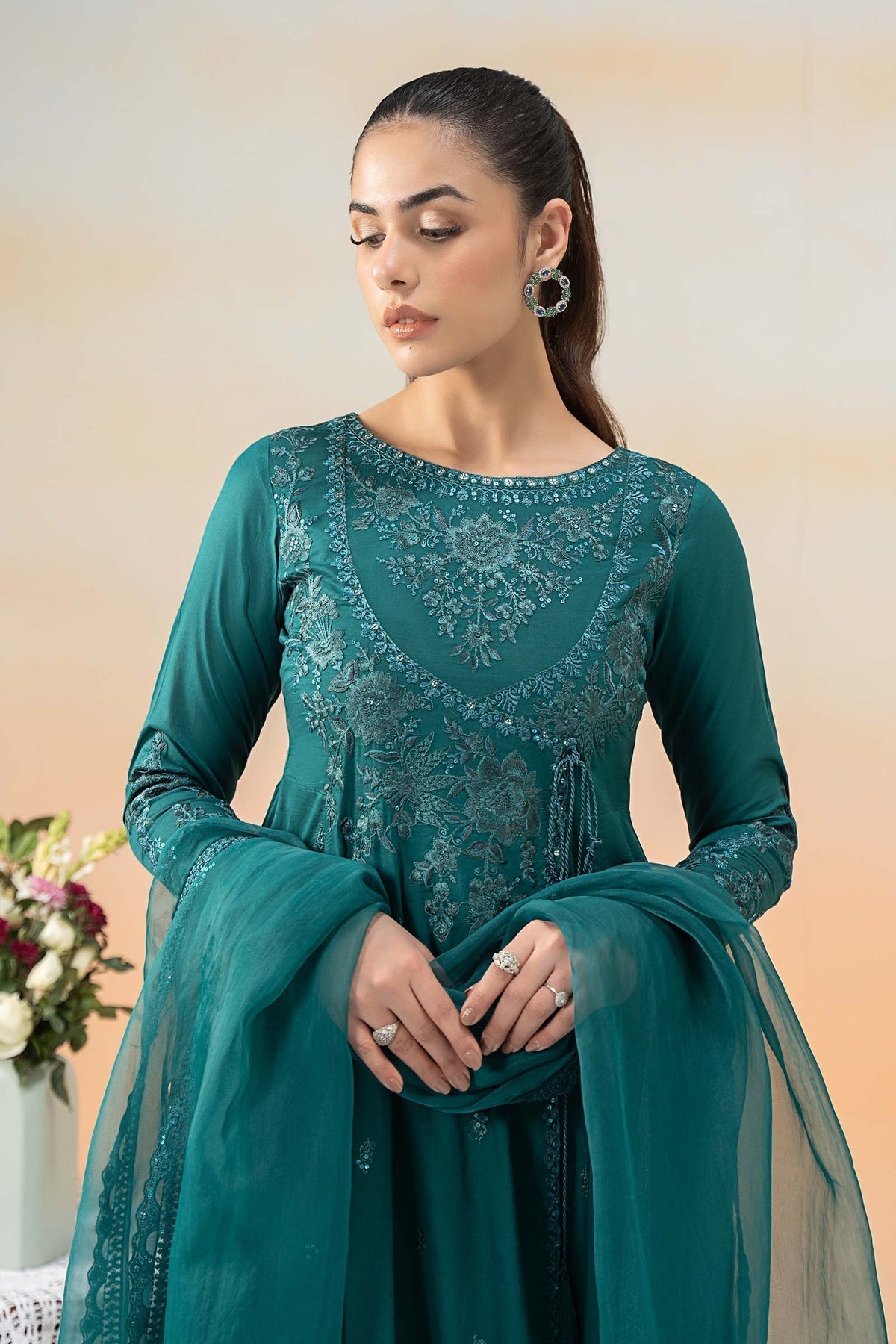 Maria B | Formal Wears | DW-EF25-83 L Teal Lawn