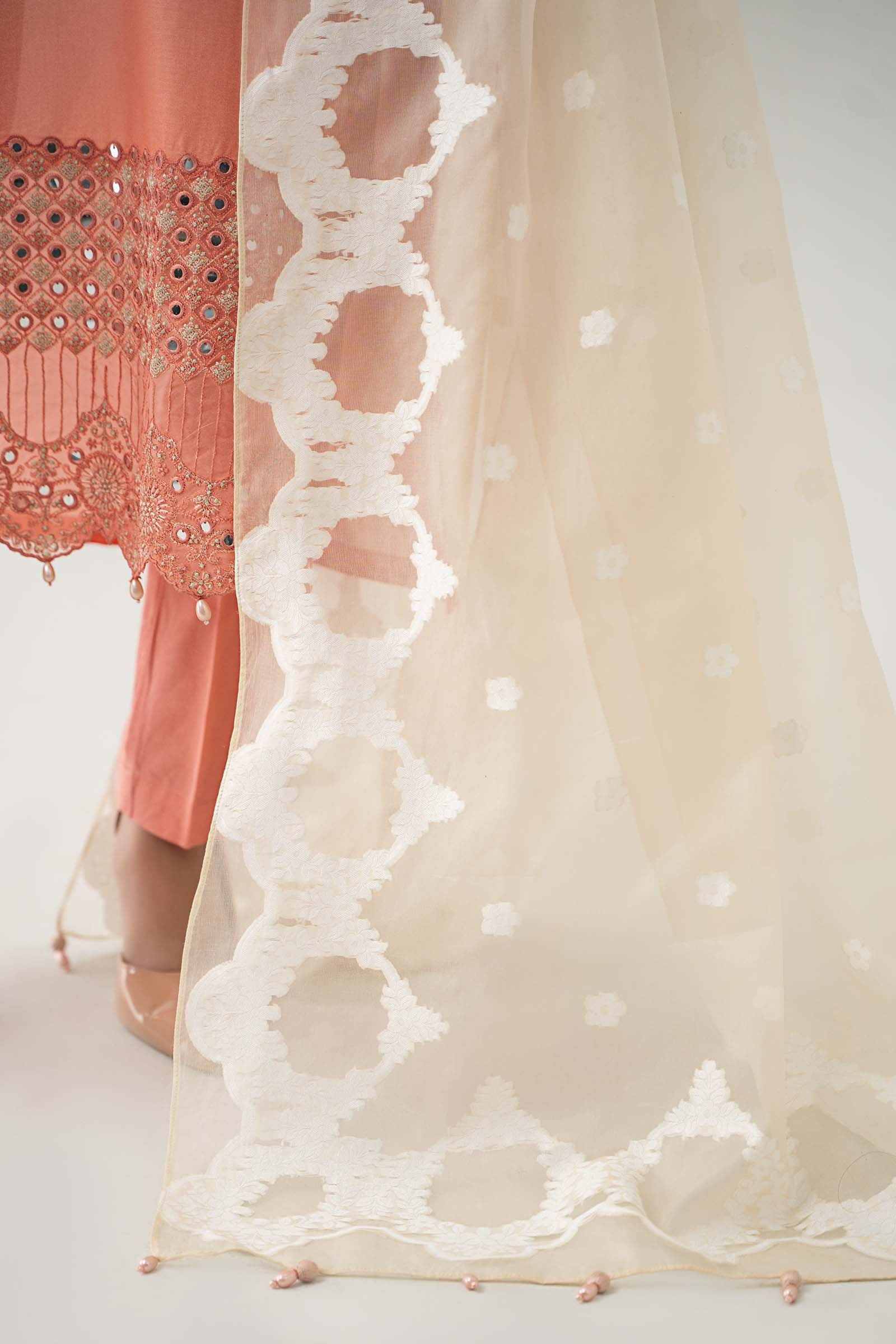 Maria B | Luxury Pret 25 | DW-EF23-41 XL Peach Pink Lawn